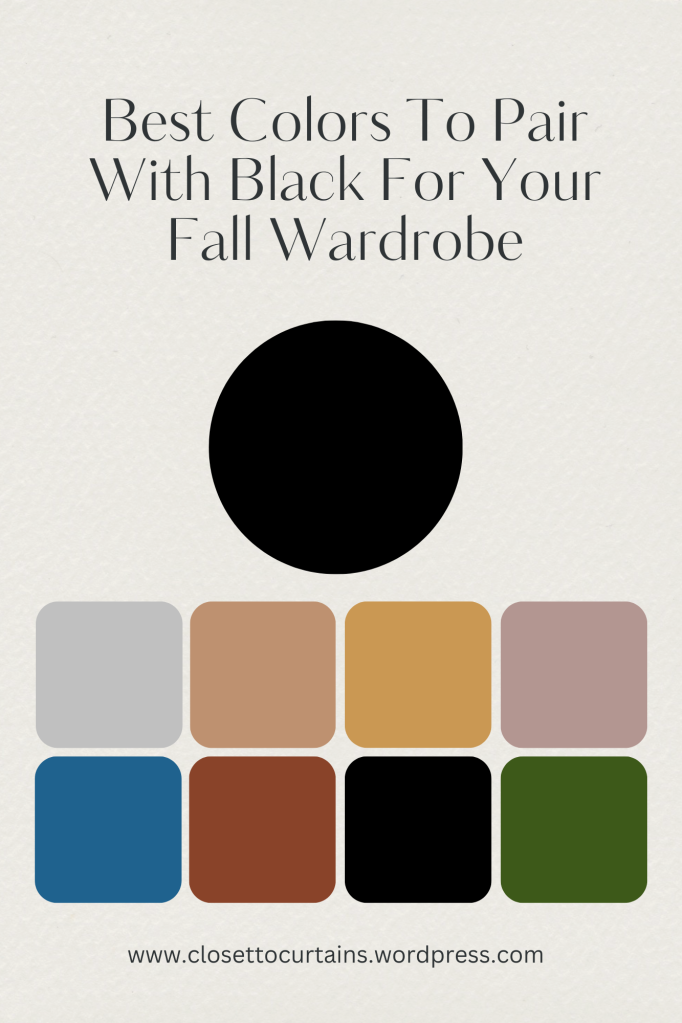 infographic displaying best fall color combinations with black 